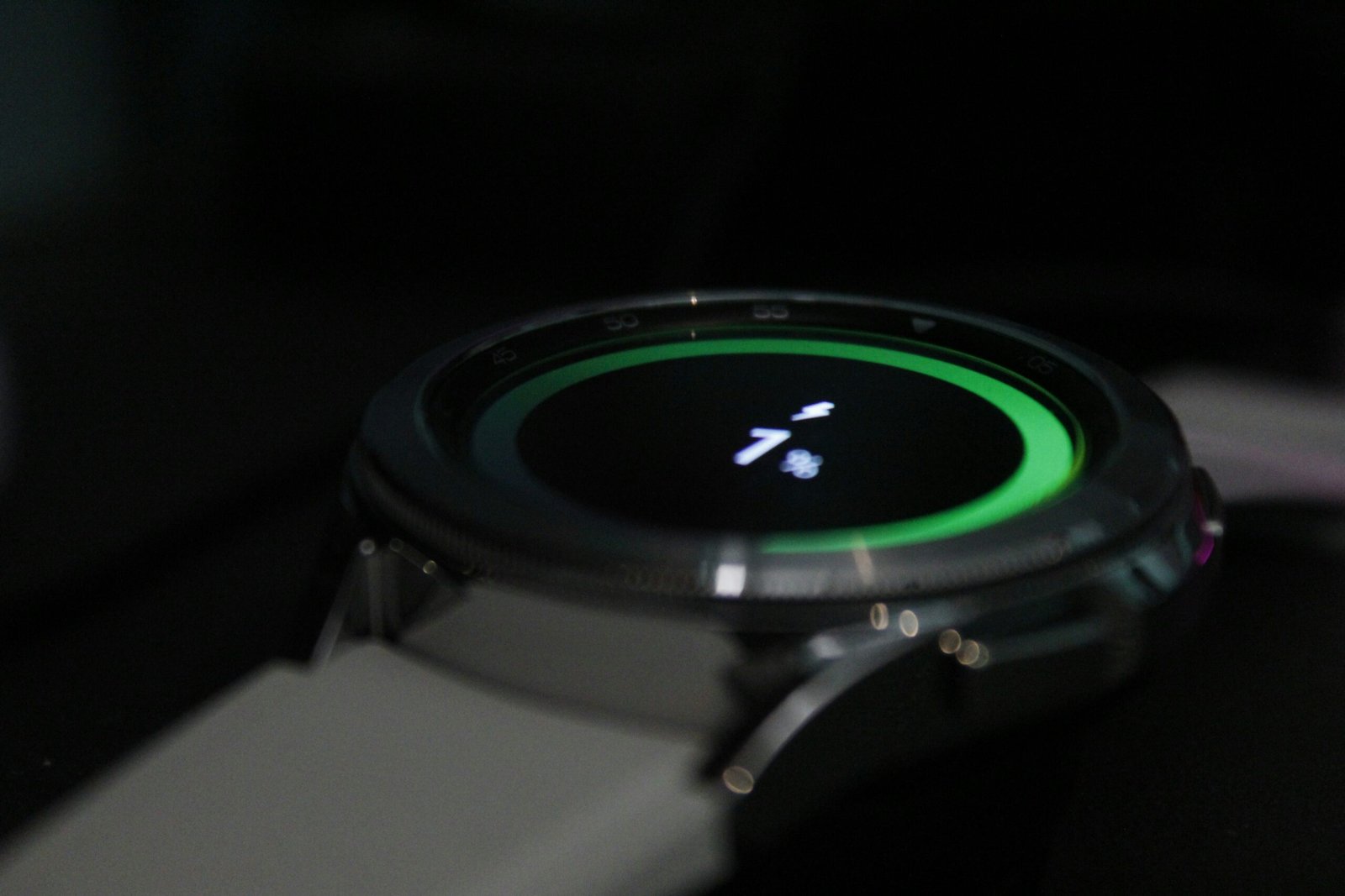 A close up of a smart watch on a table